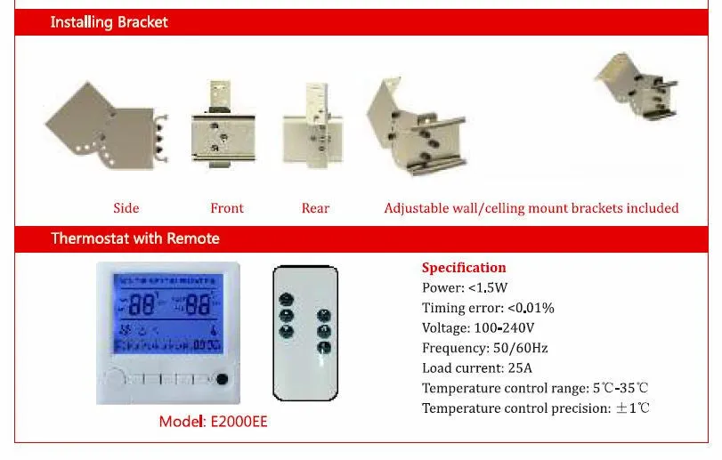 1.0kw Outdoor Radiant Infrared Heater   Thermostat & Remote