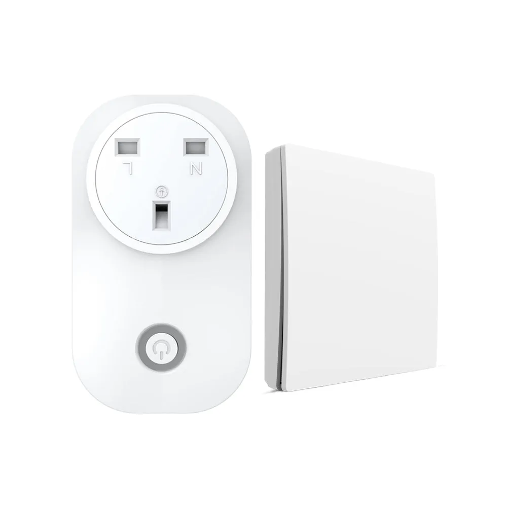 13A Wireless Plug Adapter   1 Gang Switch Eco Series, White Body, Wireless Turn On/Off any appliance