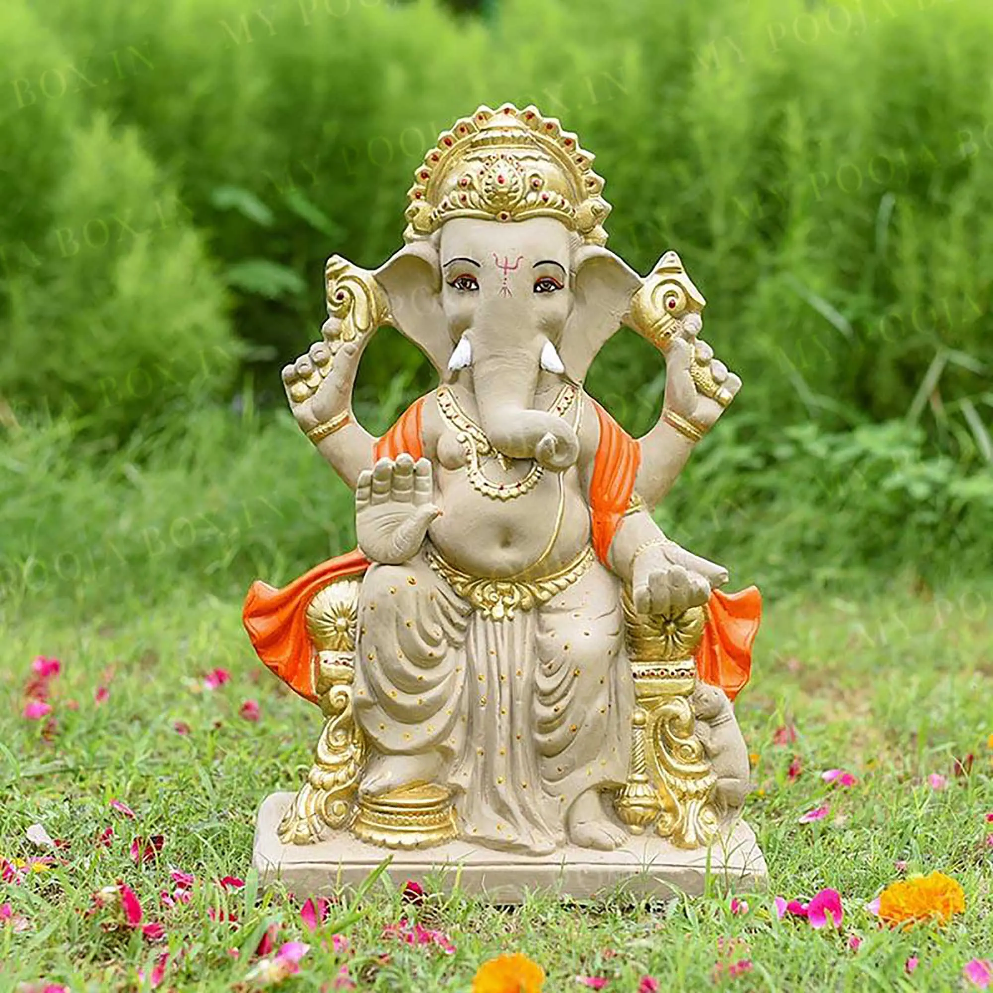 1.5FEET Dagdusheth Eco-Friendly Ganpati | Plant-A-Ganesha