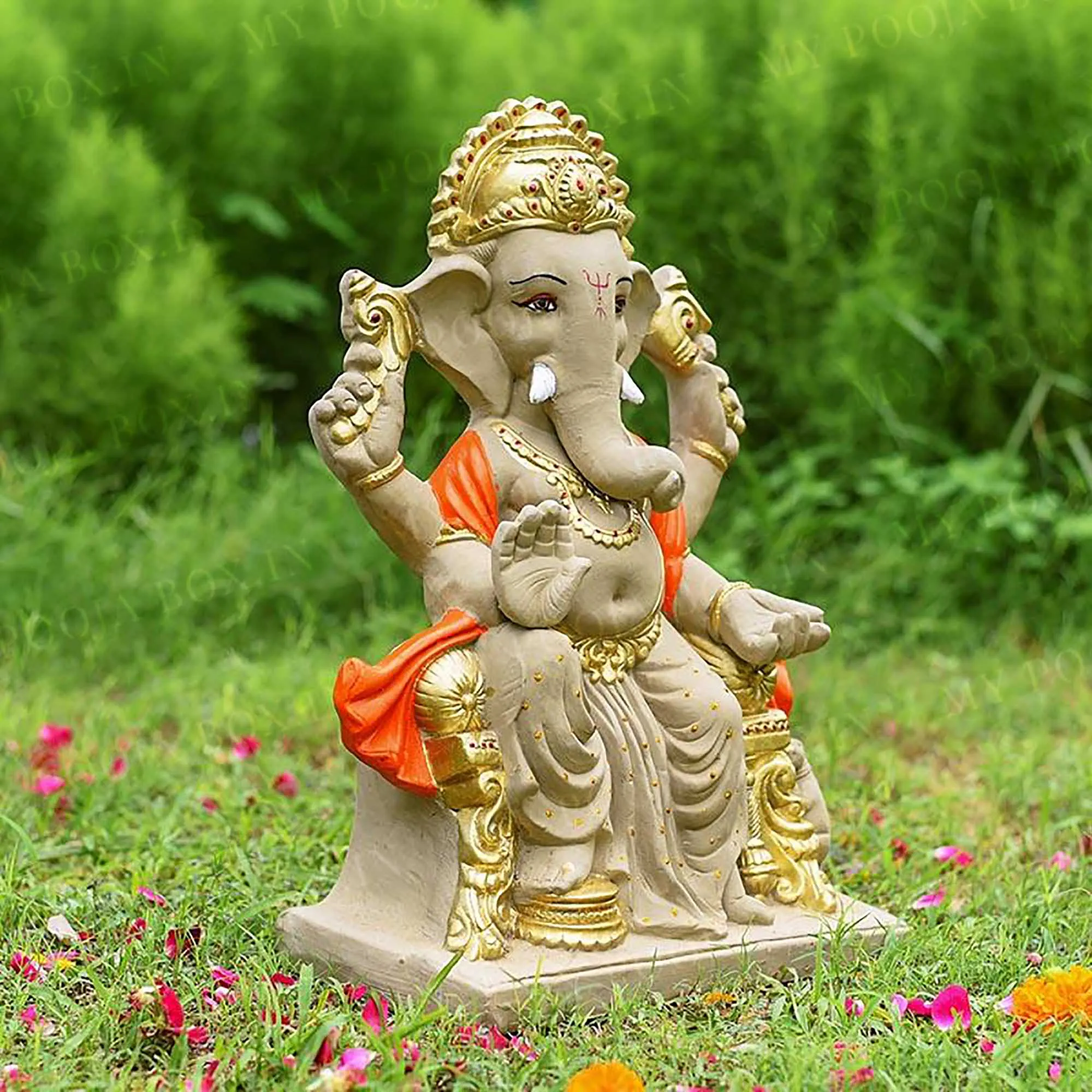 1.5FEET Dagdusheth Eco-Friendly Ganpati | Plant-A-Ganesha