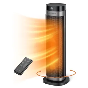 24" Electric Space Heater, 1500W Fast Heating Safety Protection with 3 Adjustable Heat Levels