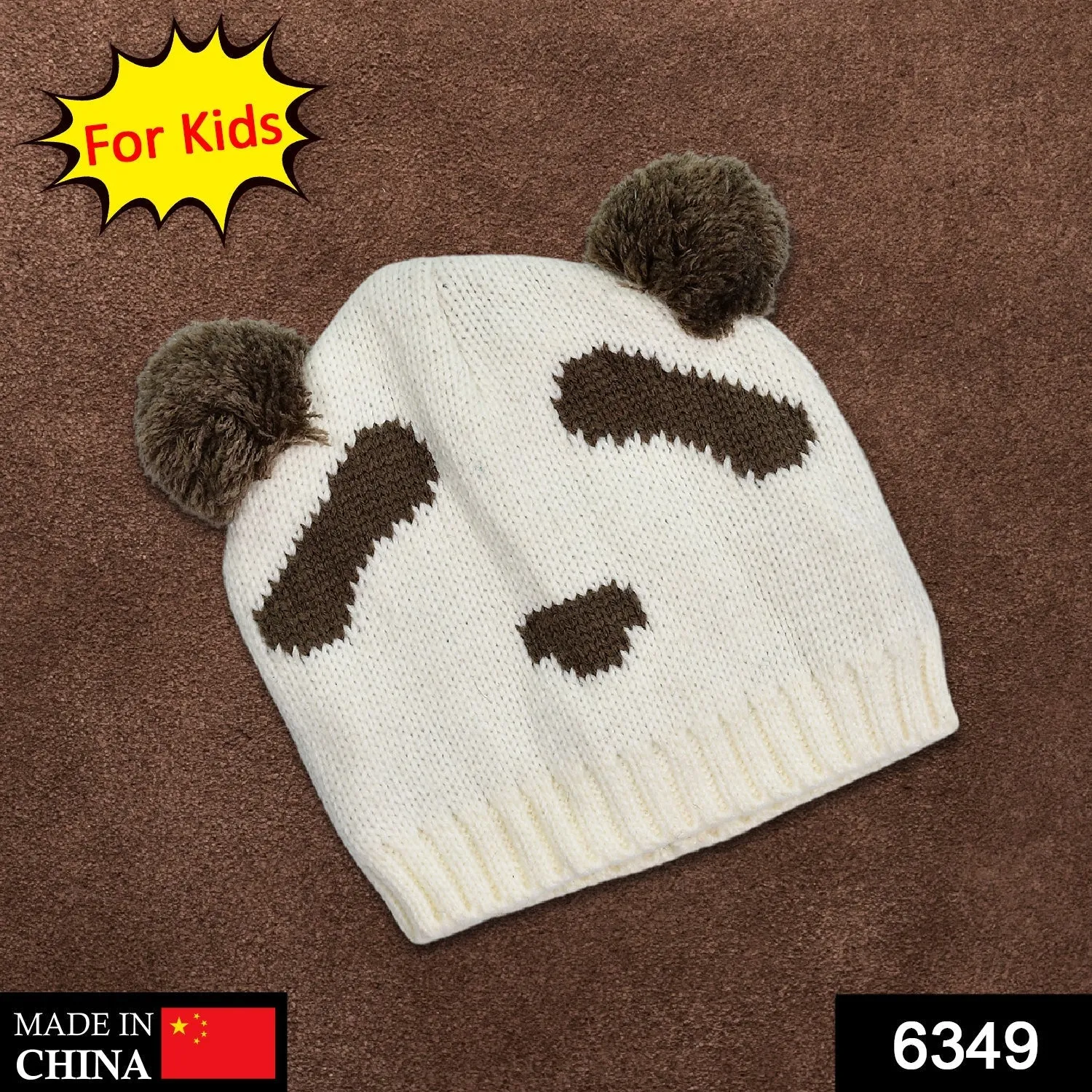 6349 Kids Winter Warm Soft Woolen Cap for Baby Boys and Girls