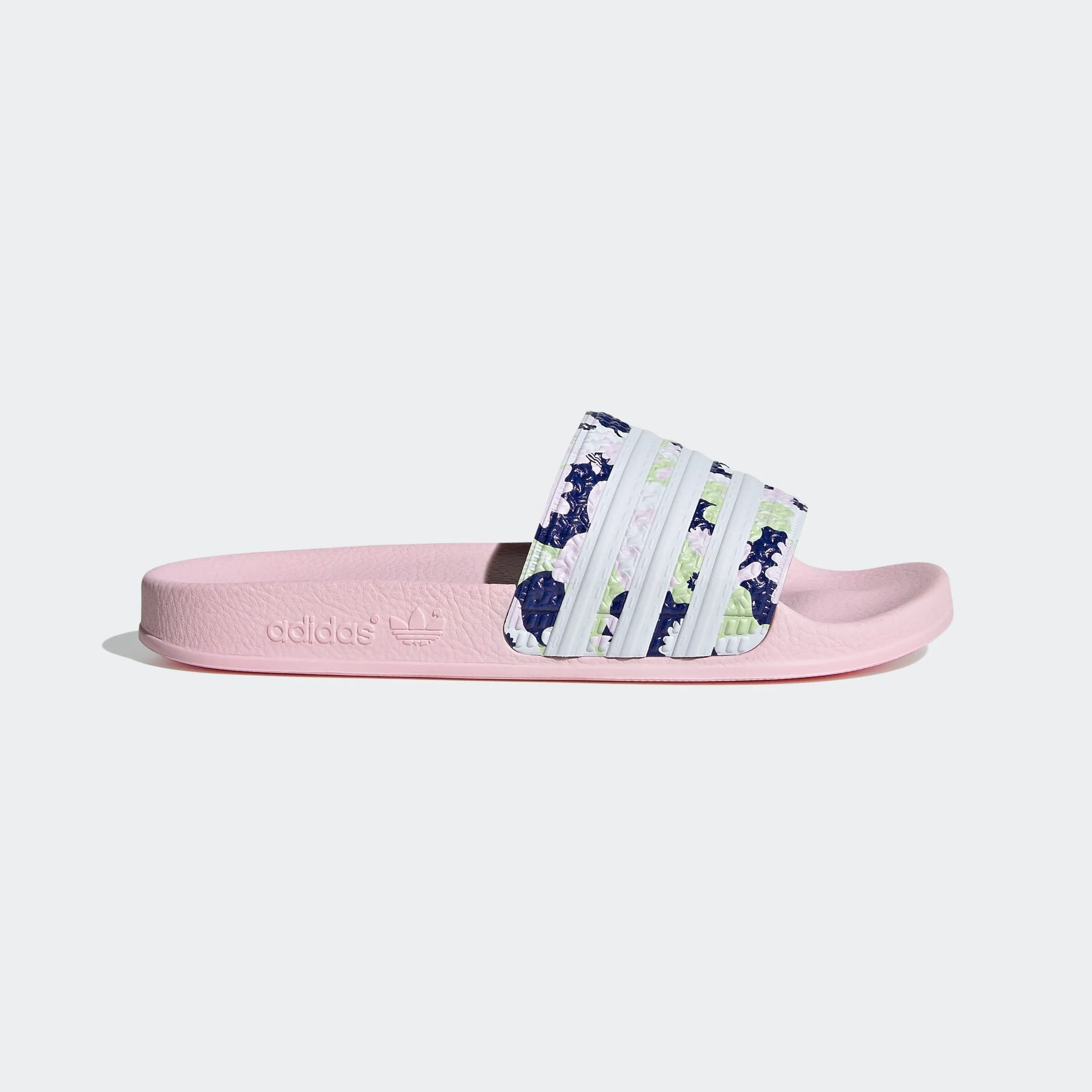 Adidas Kid's Adilette Lite Slides - Light Pink / Floral