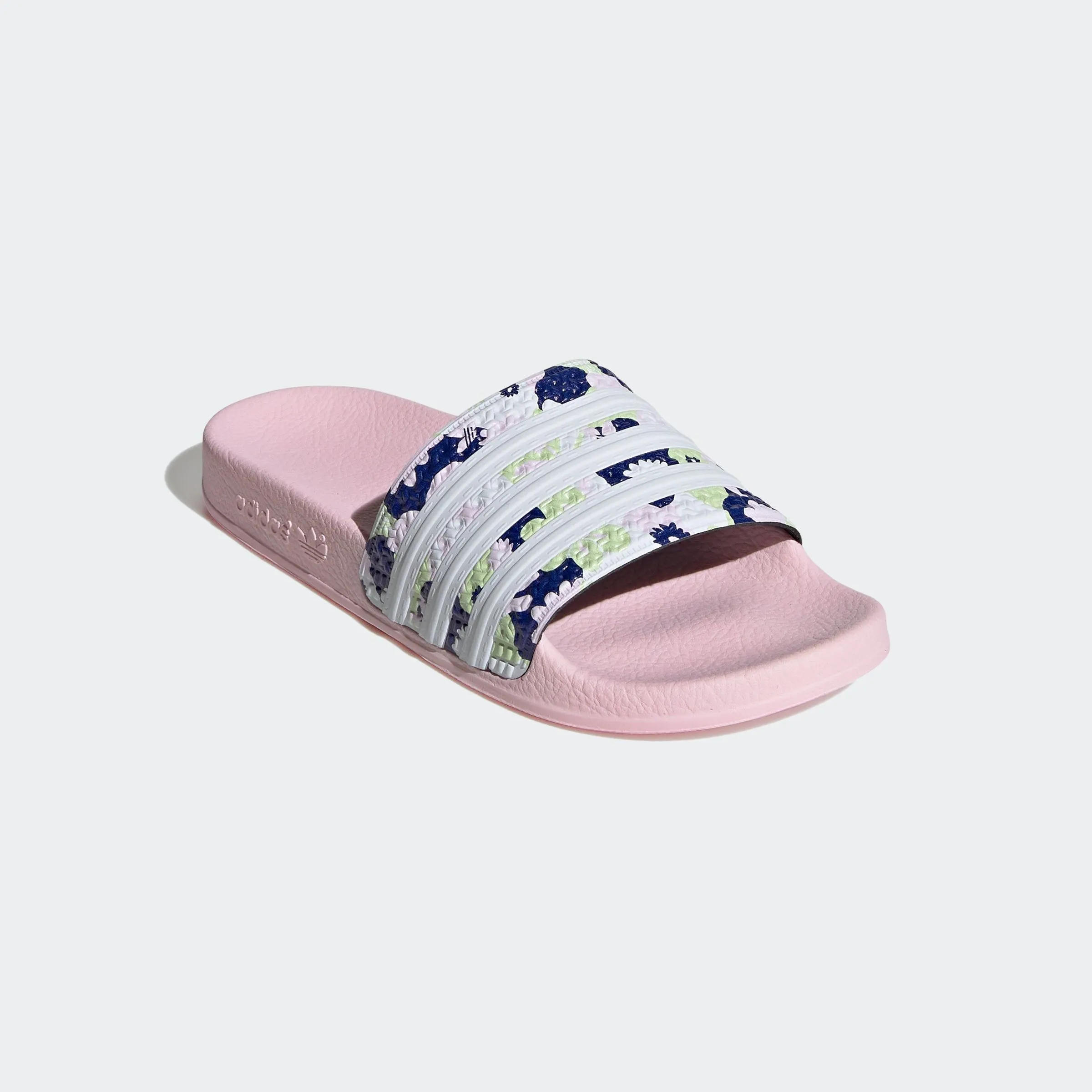 Adidas Kid's Adilette Lite Slides - Light Pink / Floral