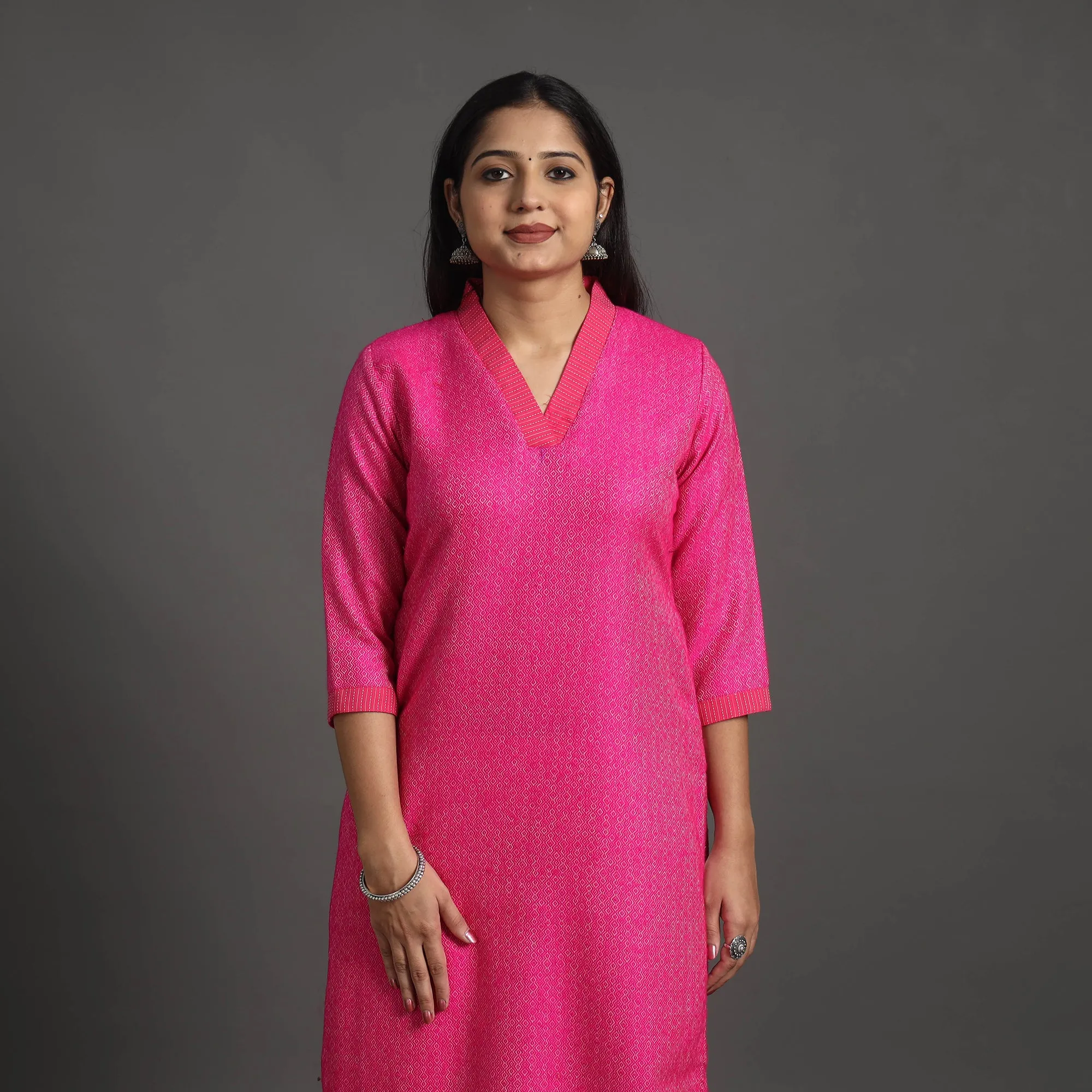 Amaira Dark Pink Merino Woolen Kurta