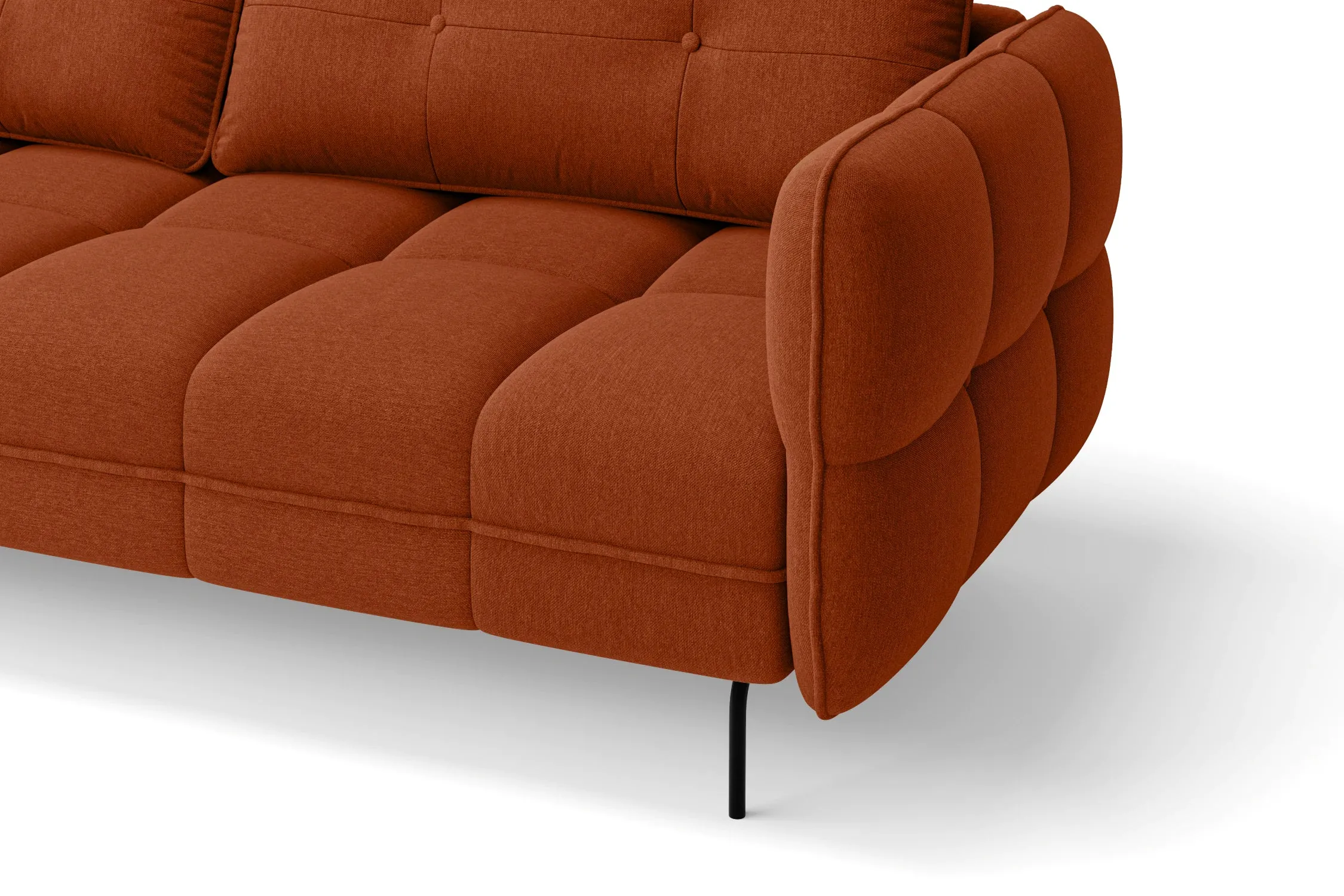 Anzio 2 Seater Sofa Orange Linen Fabric