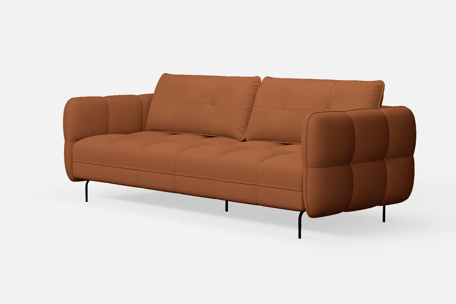 Anzio 3 Seater Sofa Tan Brown Leather