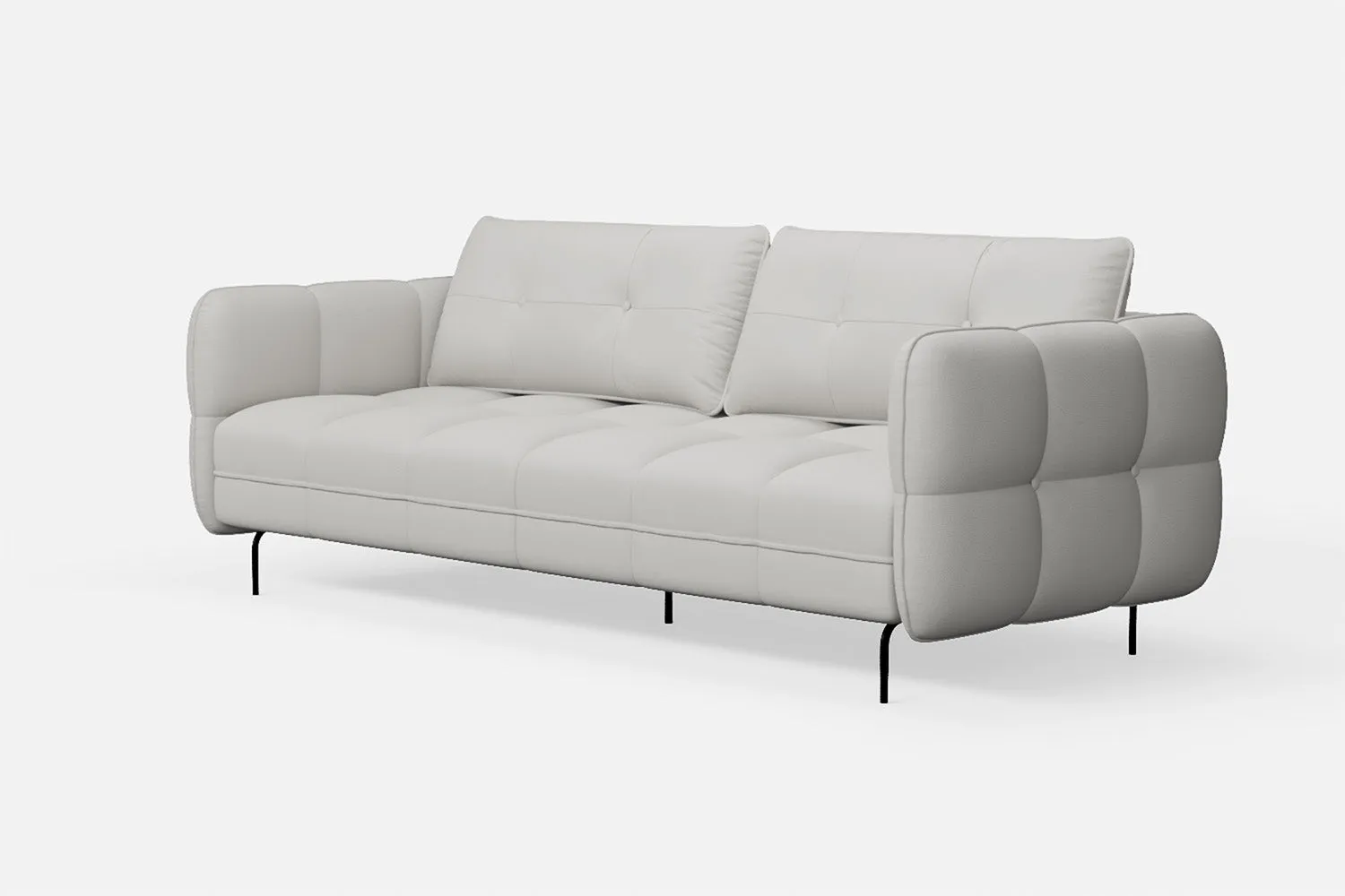 Anzio 3 Seater Sofa White Leather