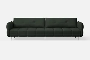 Anzio 4 Seater Sofa Green Leather