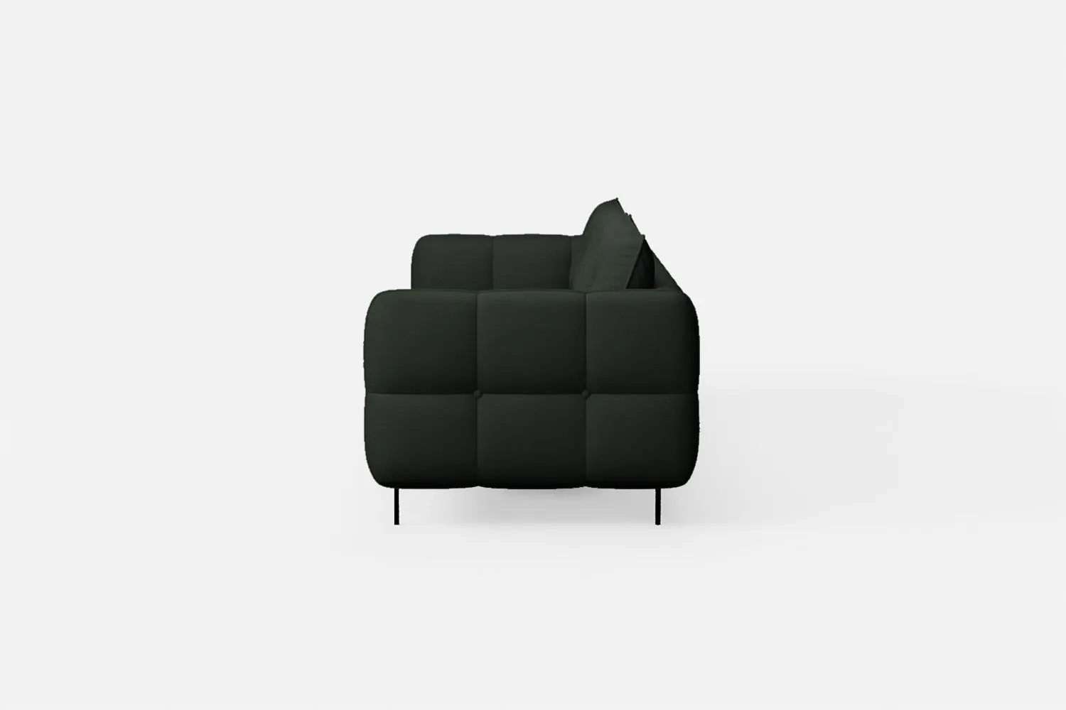 Anzio 4 Seater Sofa Green Leather