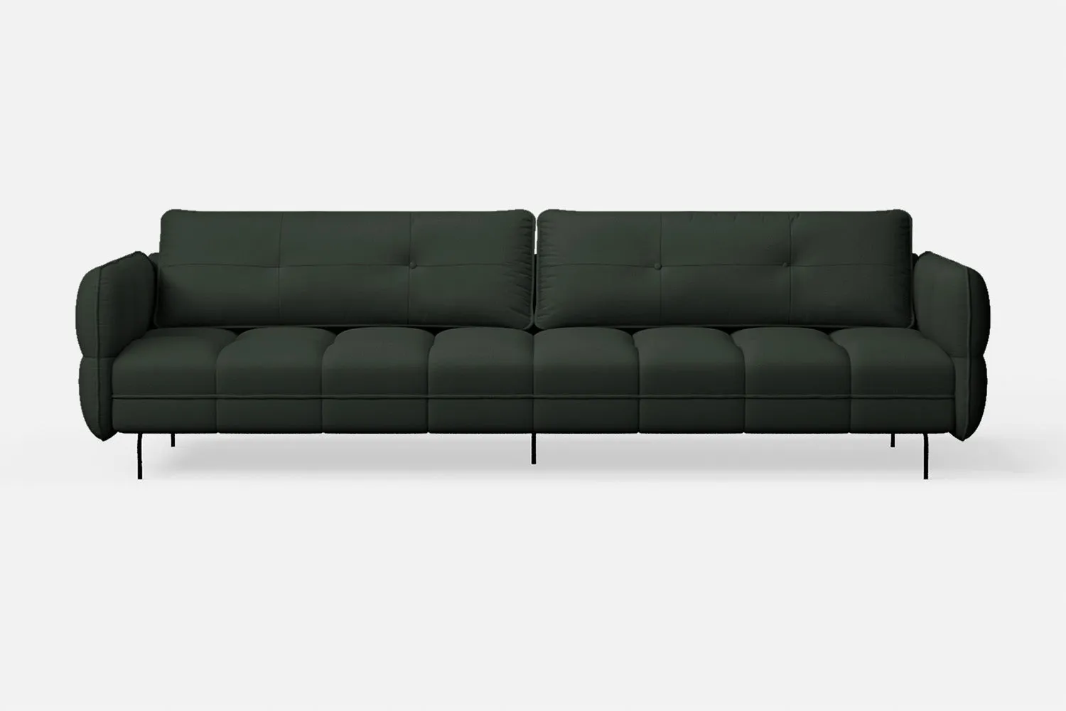 Anzio 4 Seater Sofa Green Leather