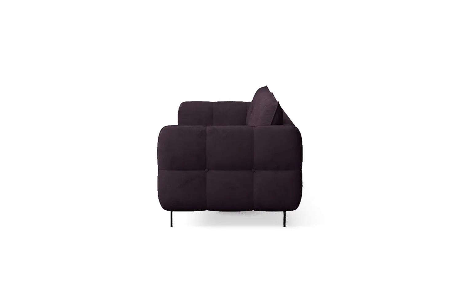 Anzio 4 Seater Sofa Purple Velvet