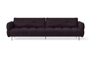 Anzio 4 Seater Sofa Purple Velvet