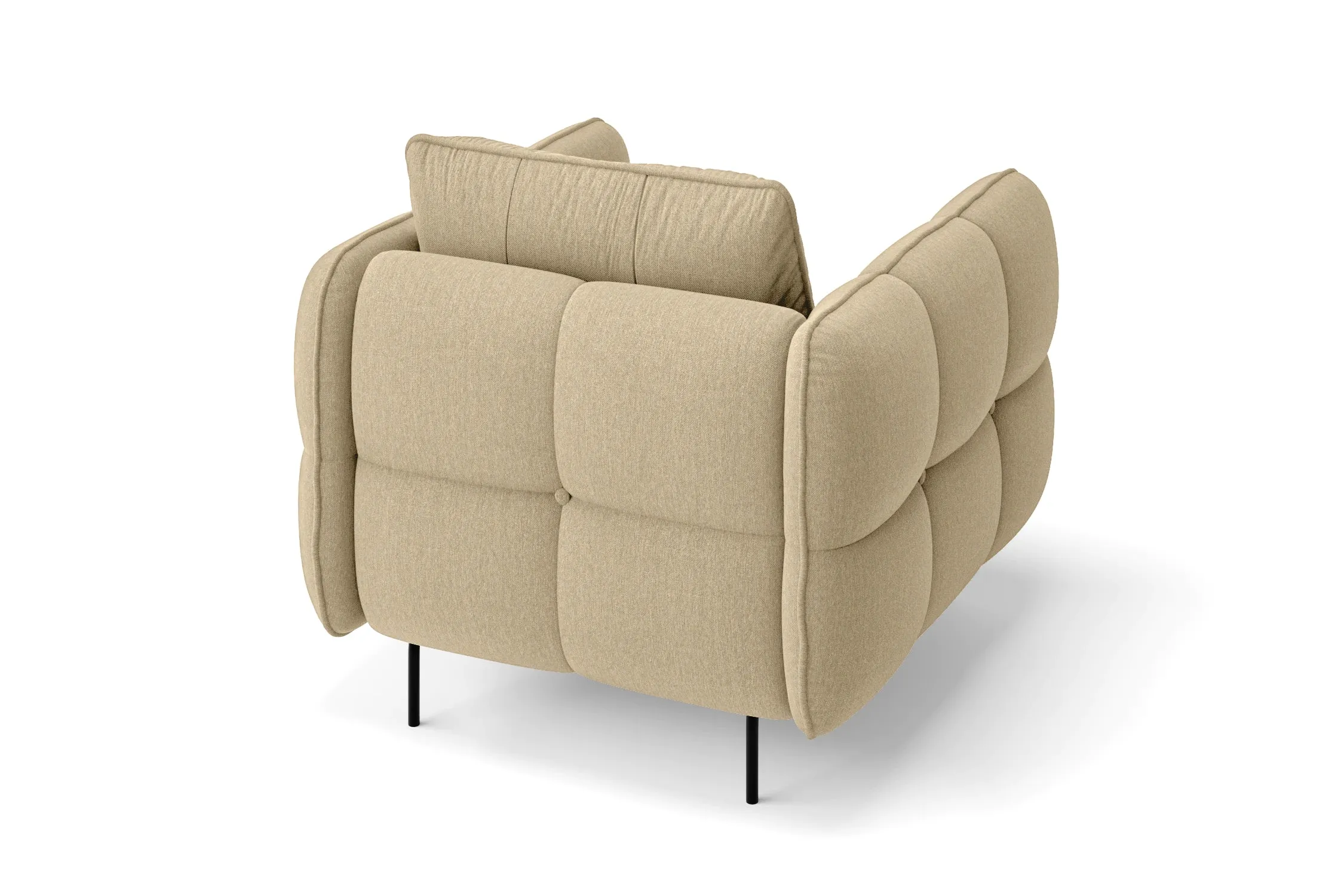 Anzio Armchair Beige Linen Fabric