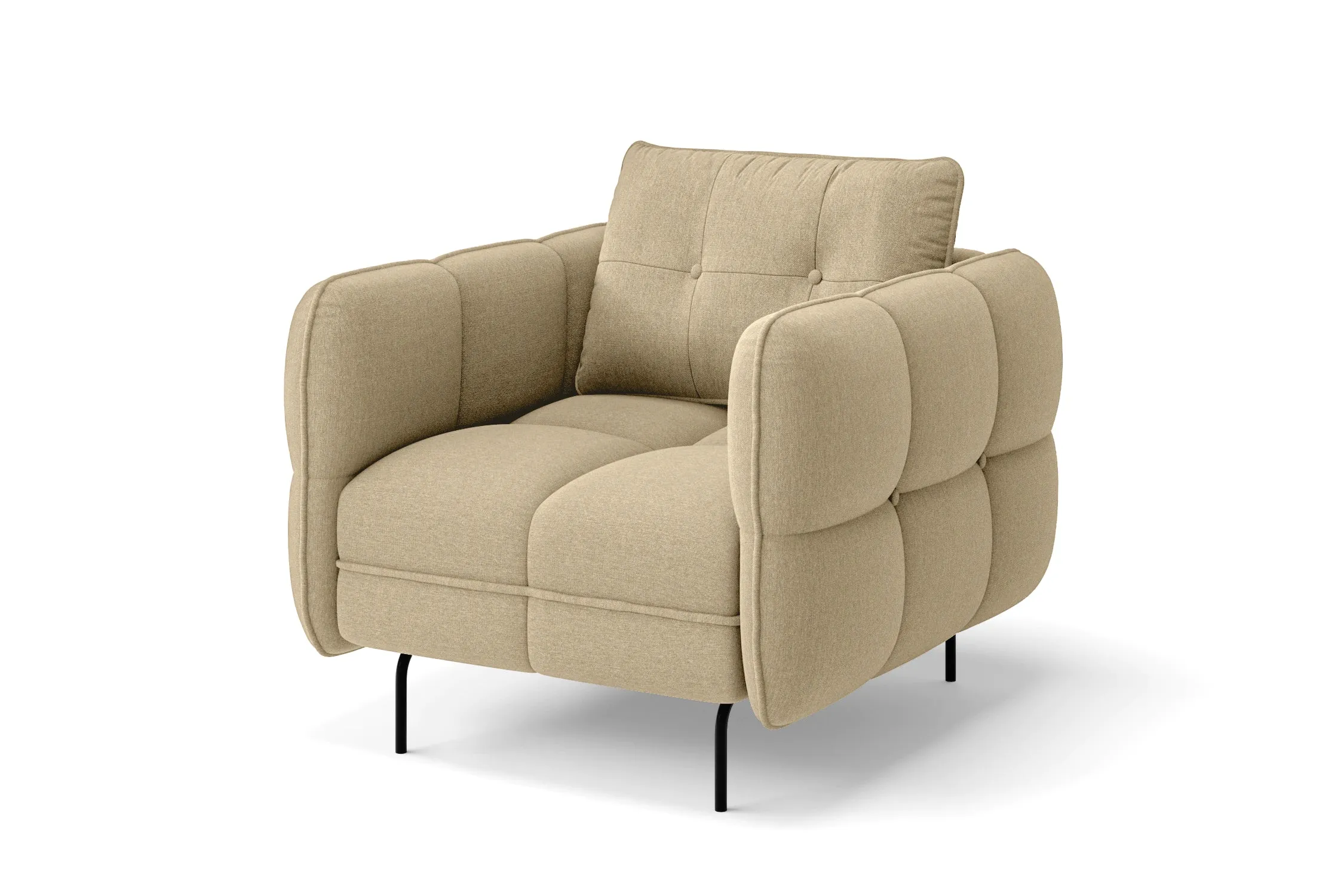 Anzio Armchair Beige Linen Fabric