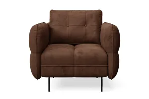 Anzio Armchair Coffee Brown Velvet