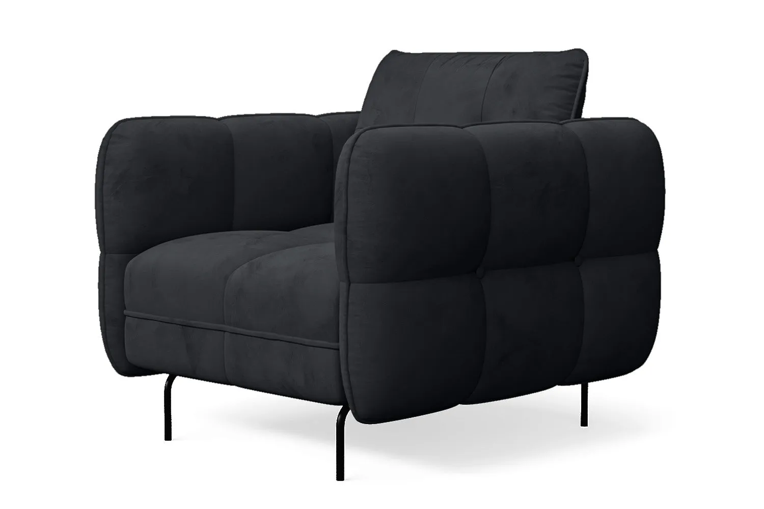 Anzio Armchair Dark Grey Velvet