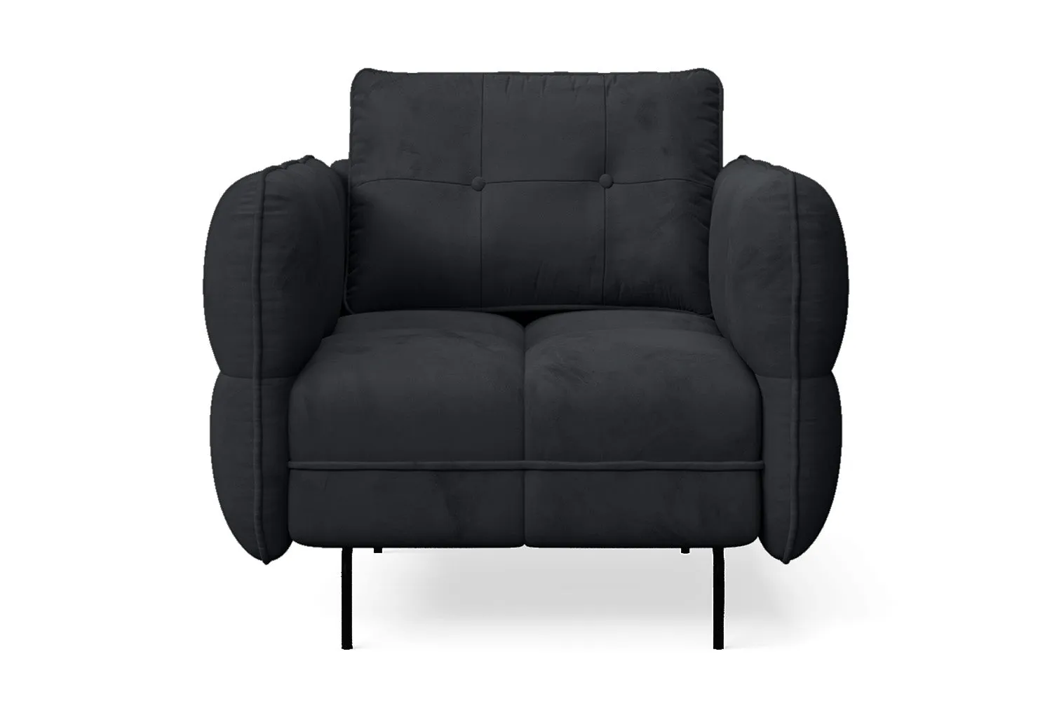 Anzio Armchair Dark Grey Velvet