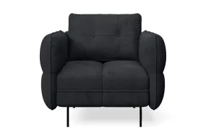 Anzio Armchair Dark Grey Velvet