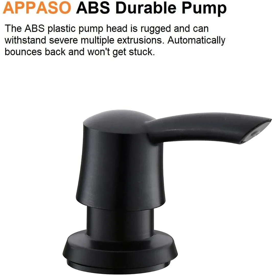 APPASO 17-Ounce Kitchen Dish Soap Dispenser Large Capacity Oil Rubbed Bronze SD001ORB