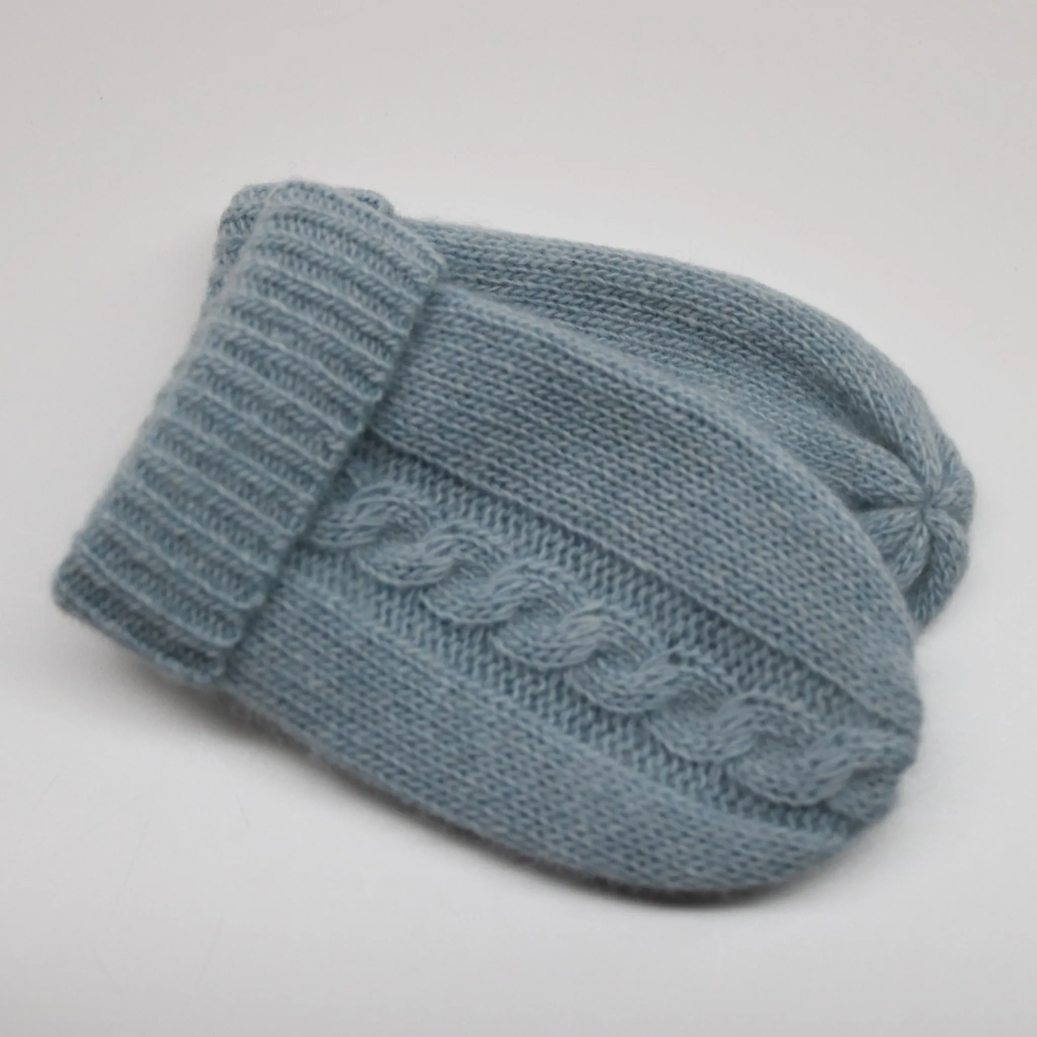 BABY CABLE CASHMERE MITTENS