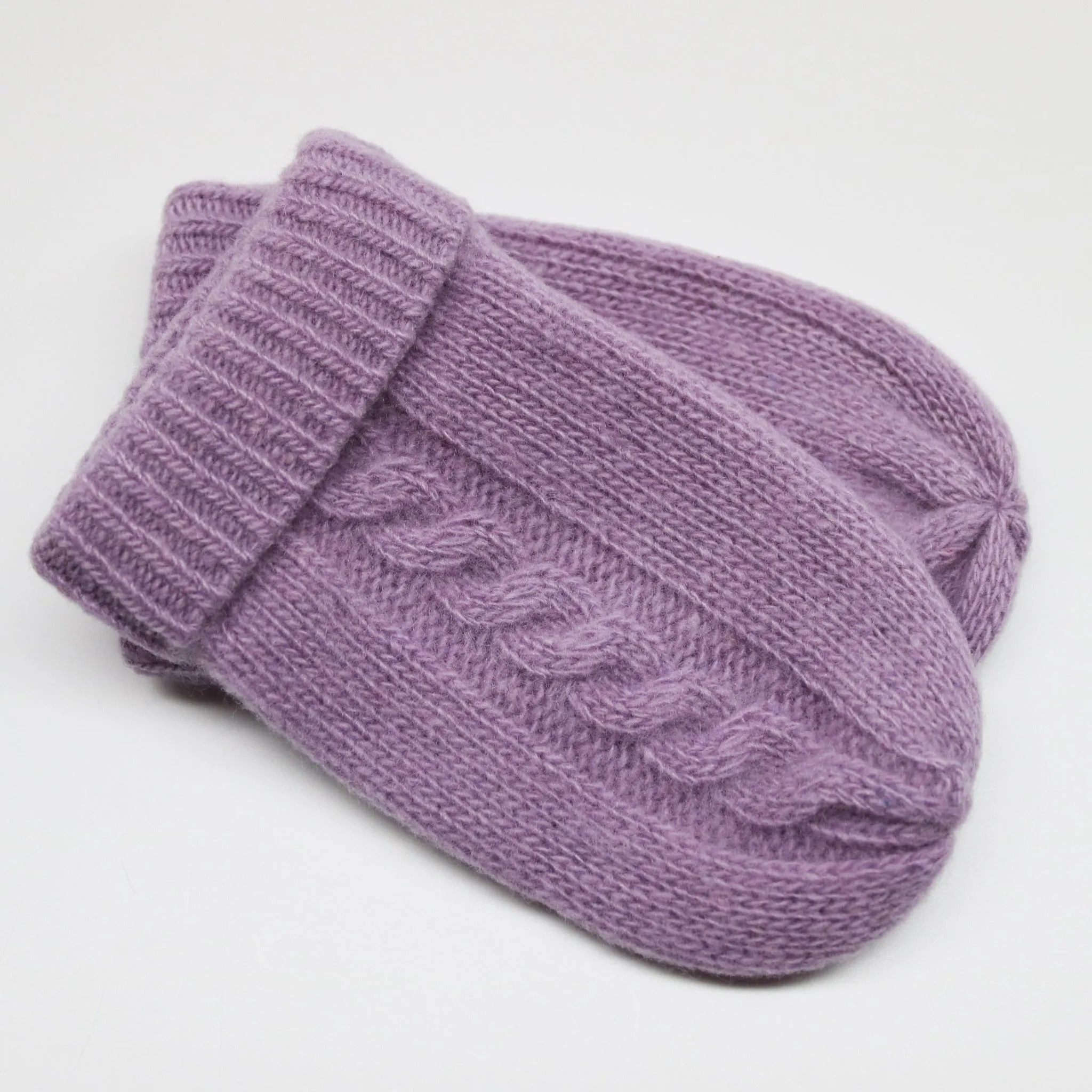 BABY CABLE CASHMERE MITTENS