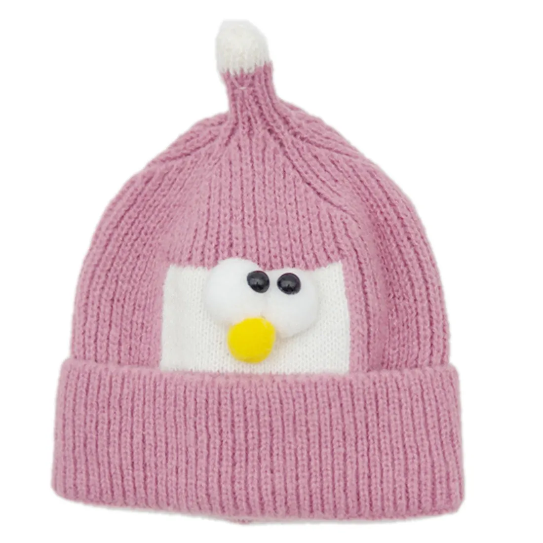 Babymoon Cartoon Angry Birds Woolen Winter Kids Cap Hat | Pink