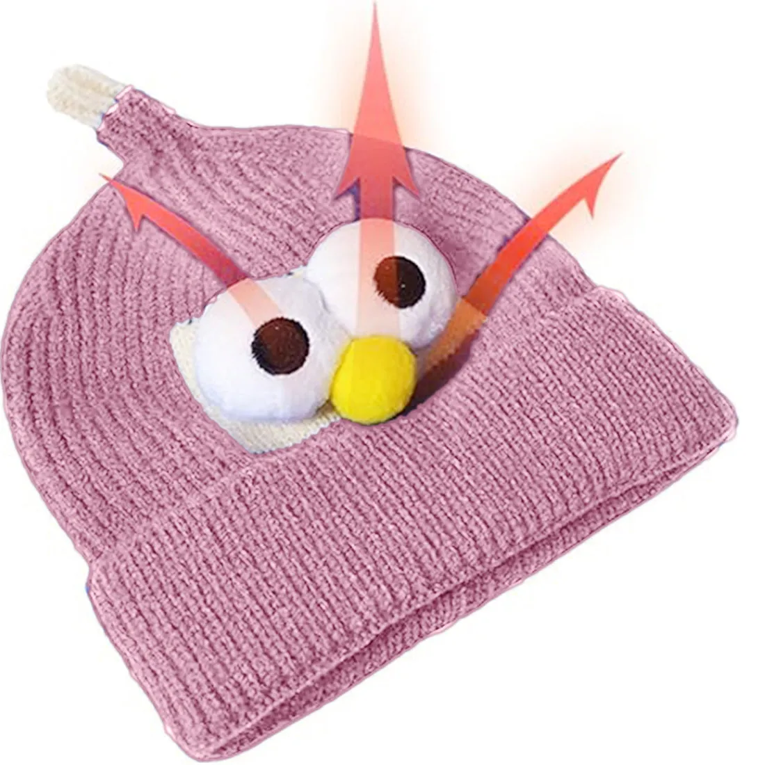 Babymoon Cartoon Angry Birds Woolen Winter Kids Cap Hat | Pink