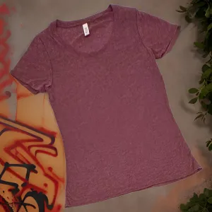 *BELLA CANVAS* (BURGUNDY) LIGHTWEIGHT T-SHIRTS FOR WOMEN