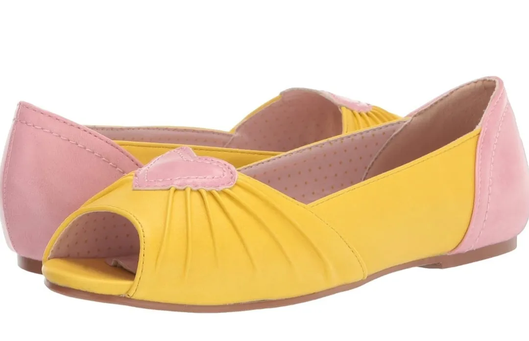 Bettie Page Clara Contrast Ballet Flats