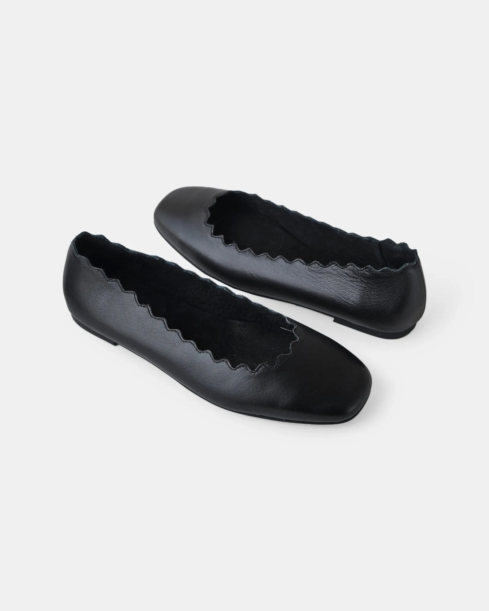 Billy Leather Ballet - Black