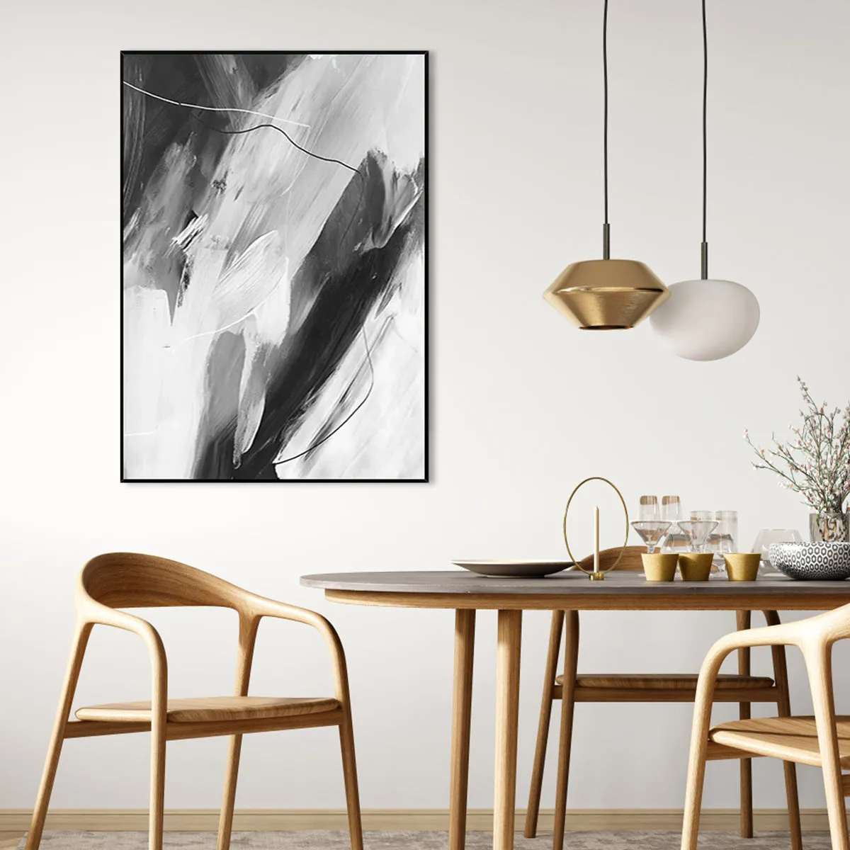 Black and Gray Style Art