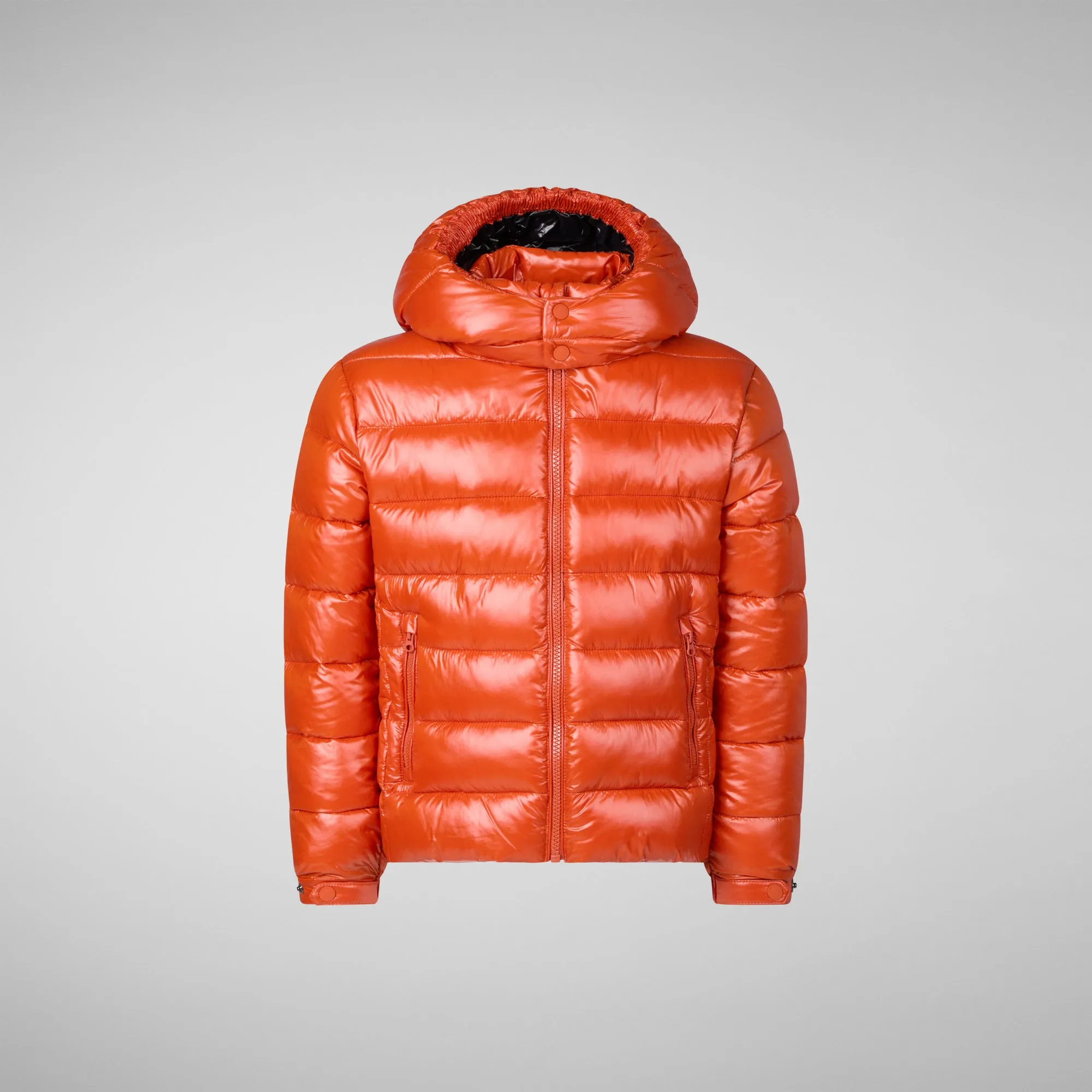 Boys' animal free puffer jacket Niles in maple orange