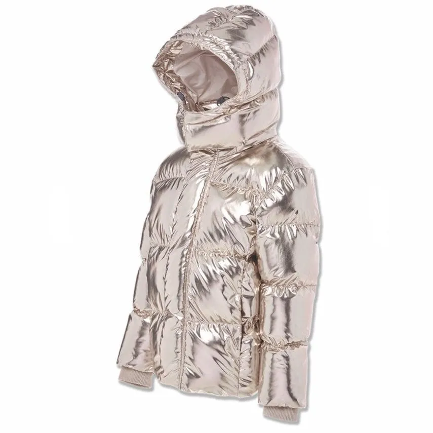 Boys Jordan Craig Metallic Hooded Bubble Jacket (Gold) 91542MB