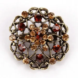 Brooch - Copper Gold Blossom