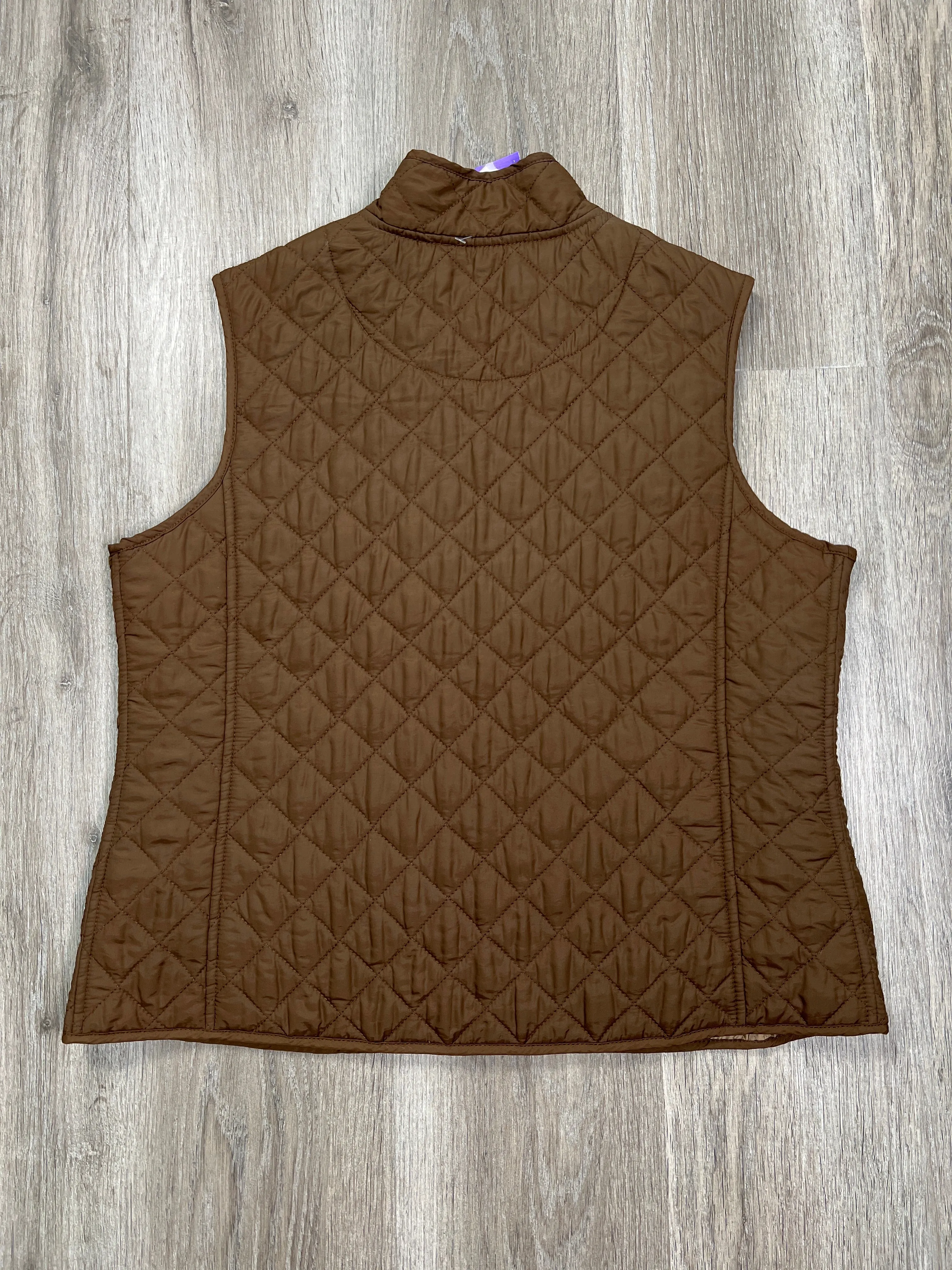 Brown Vest Puffer & Quilted Relativity, Size Petite L