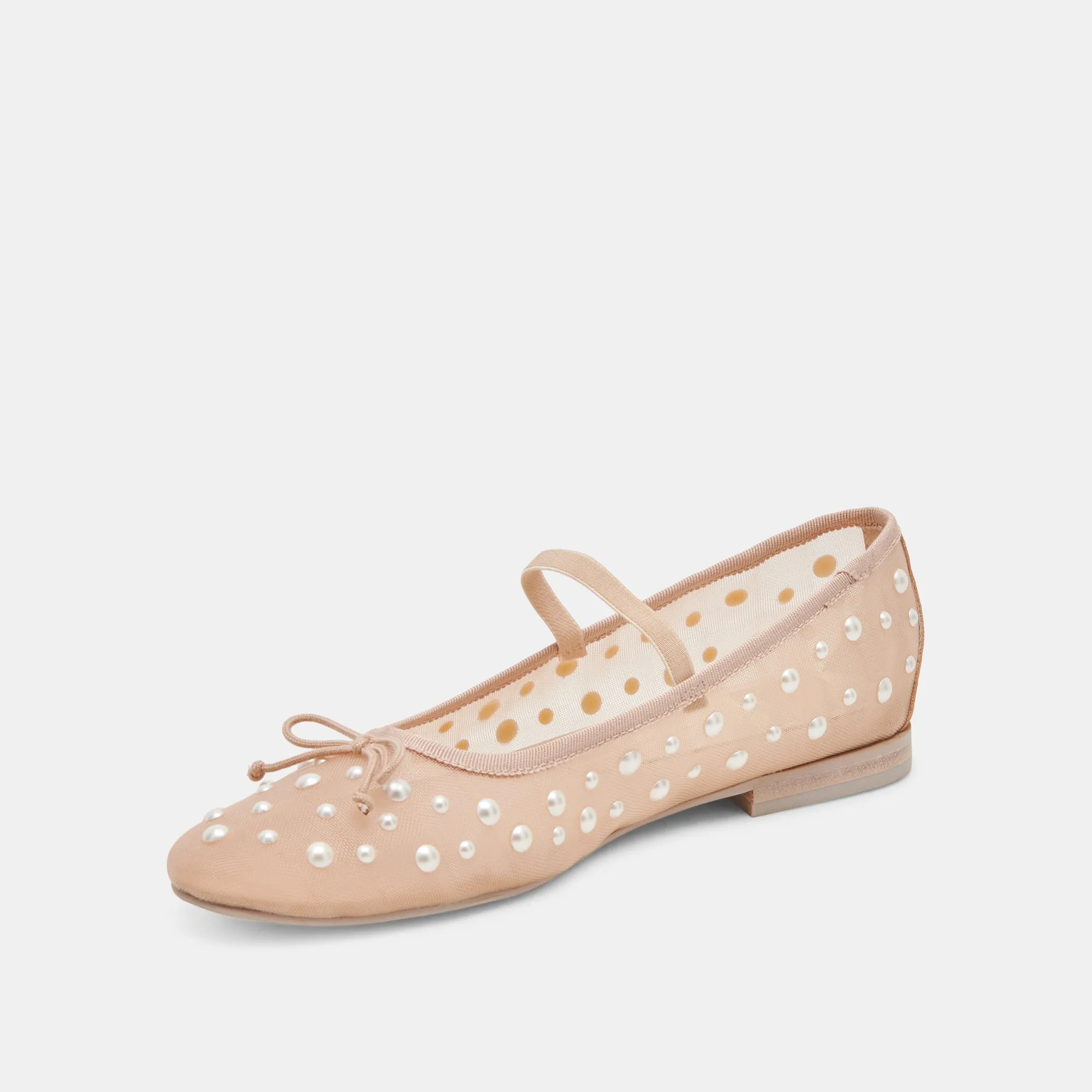 CADEL PEARL BALLET FLATS BLUSH MESH