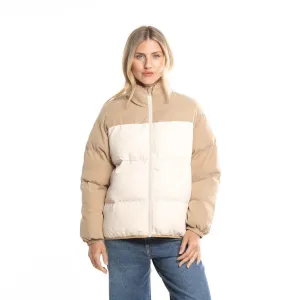 Campera Rusty Tilly Zip Thorugh Contrast Mujer Crudo Beige