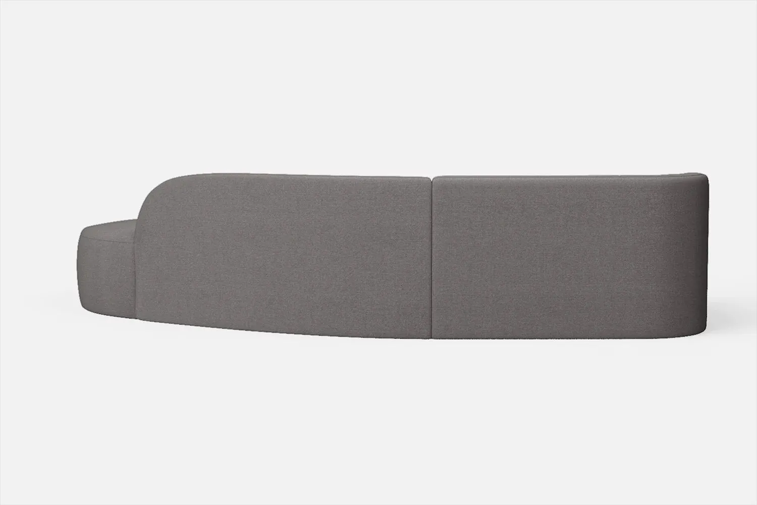 Caserta 3 Seater Right Hand Facing Chaise Lounge Corner Sofa Grey Linen Fabric