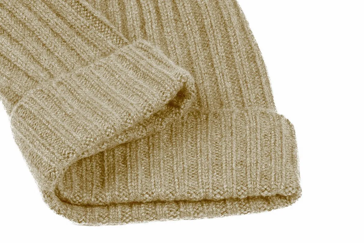 Cashmere Ribbed Cap