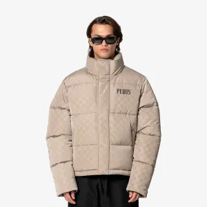 Chest Logo Monogram Puffer Jacket