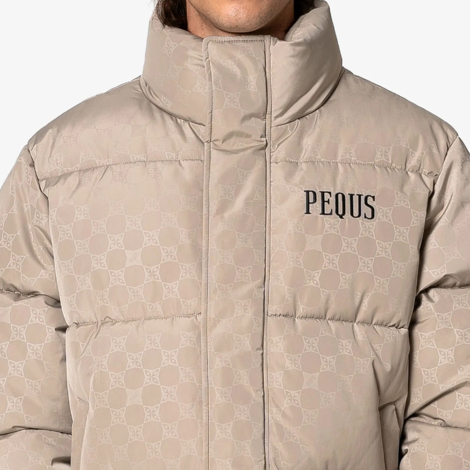 Chest Logo Monogram Puffer Jacket