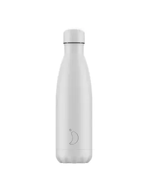 Chillys 500ml Water Bottle Monochrome All White