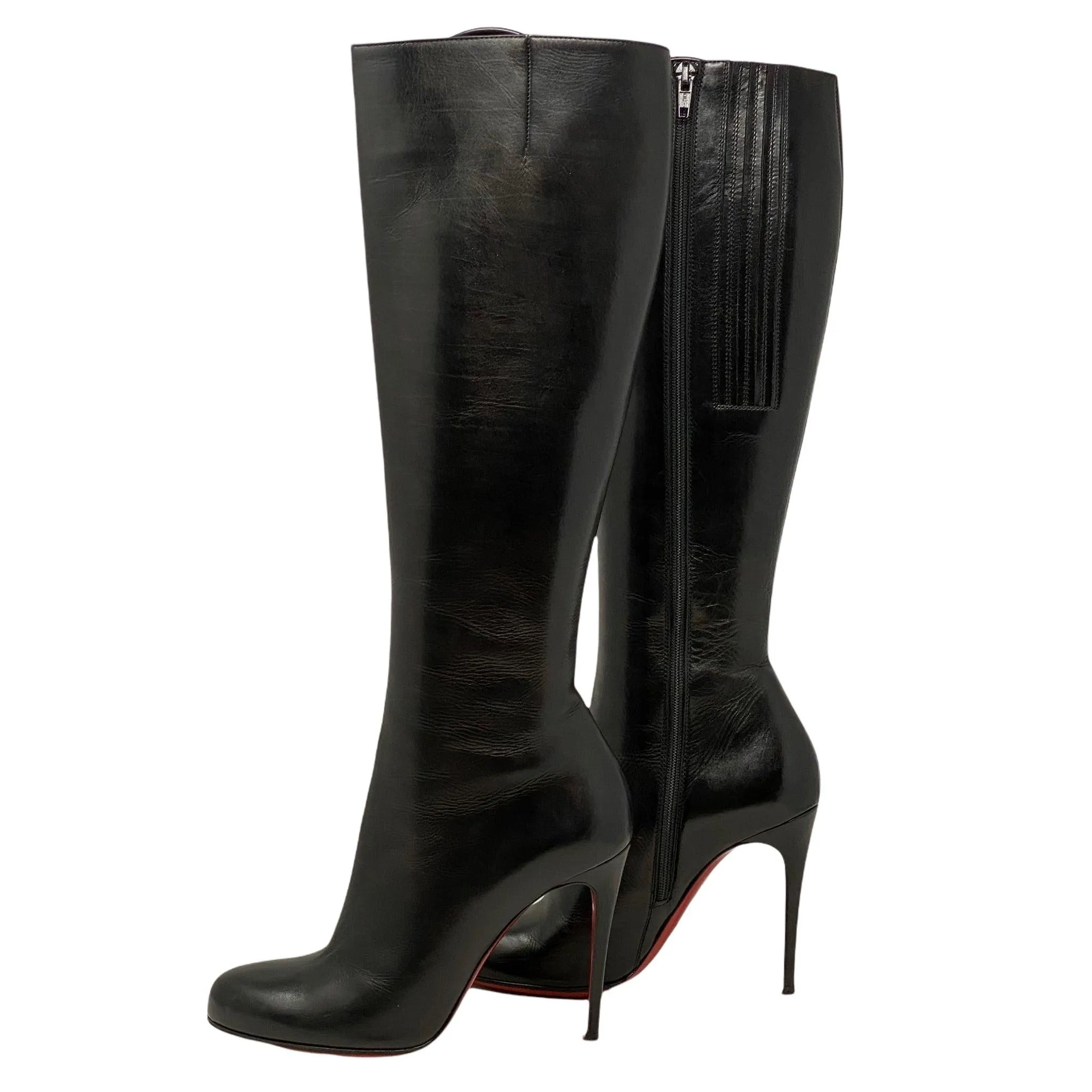 Christian Louboutin Black Long Fifi Boots 100mm 35.5