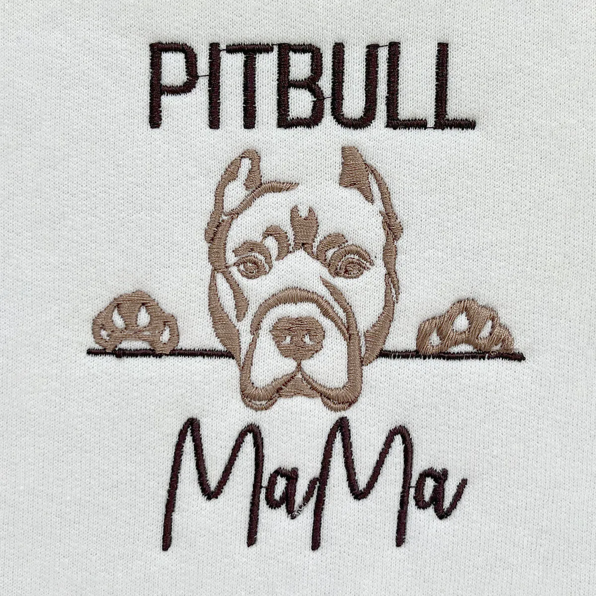 Custom Pitbull Dog Mama Embroidered Collar Shirt, Personalized Shirt with Dog Name, Best Gifts for Pitbull Lovers