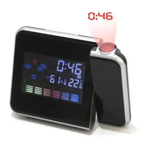 Digital Projection Alarm Clock - Weather Forecast & Backlit LCD Screen