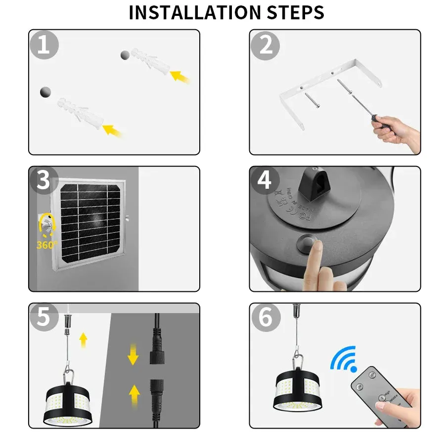 Eco Solar Panel Outdoor Waterproof Light System