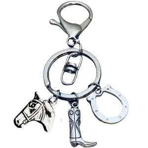 Equestrian Horse Zipperpull Keychain