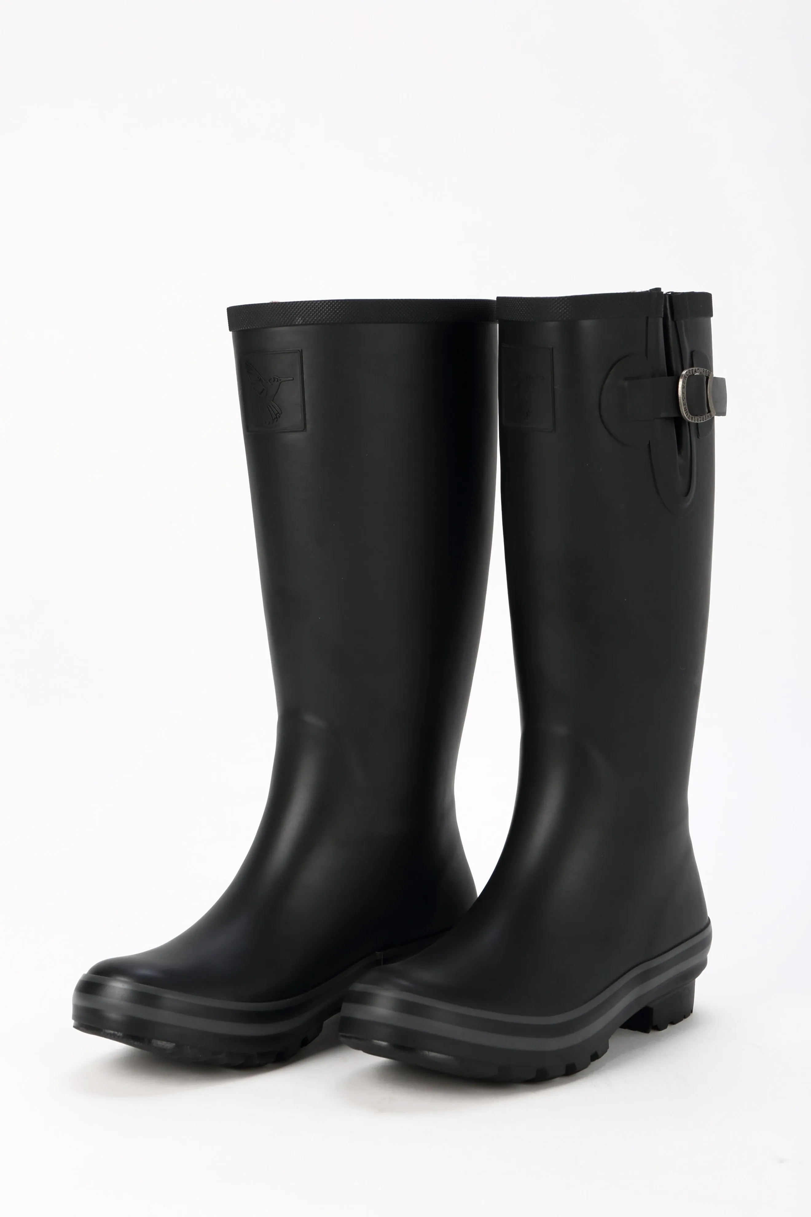 Evercreatures All Black Plain Tall Wellies