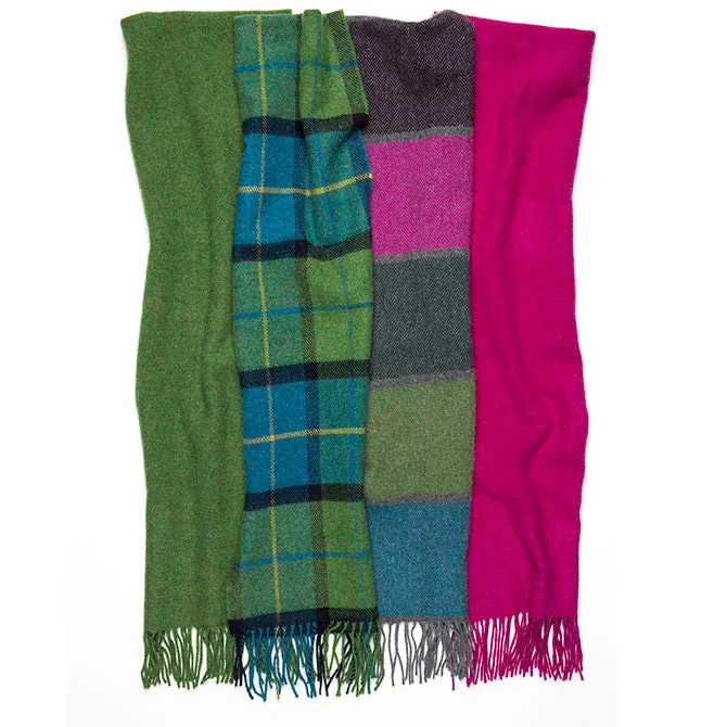 Foxford Lambswool Scarf - Cormullen Green Plaid - Ireland